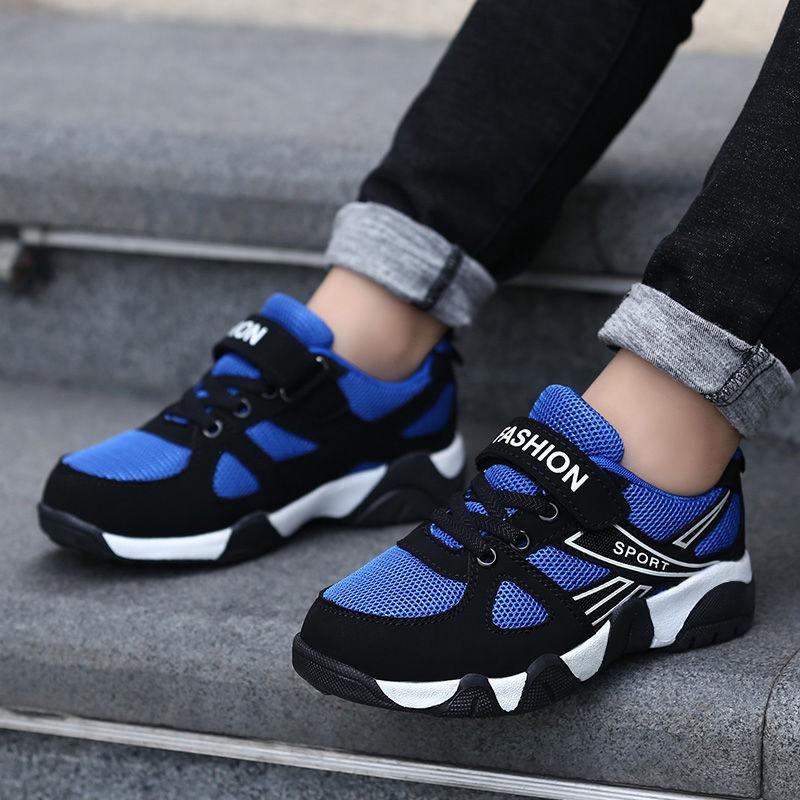 Shoes Children's Shoes Boys' Sneakers Leather Mesh Boys' Shoes Middle and Older Children's Students Casual Shoes Shoes
