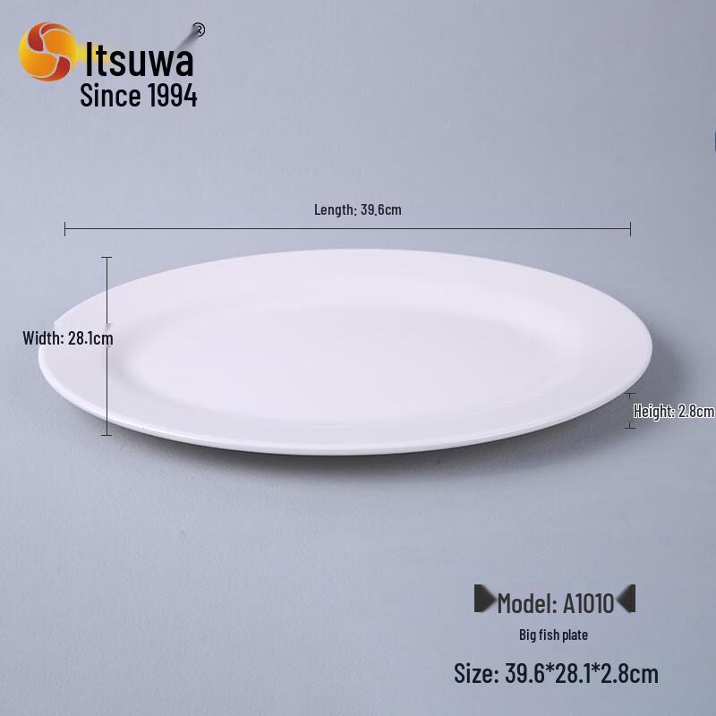 Fivejoy White Melamine Rectangular Serving Platter