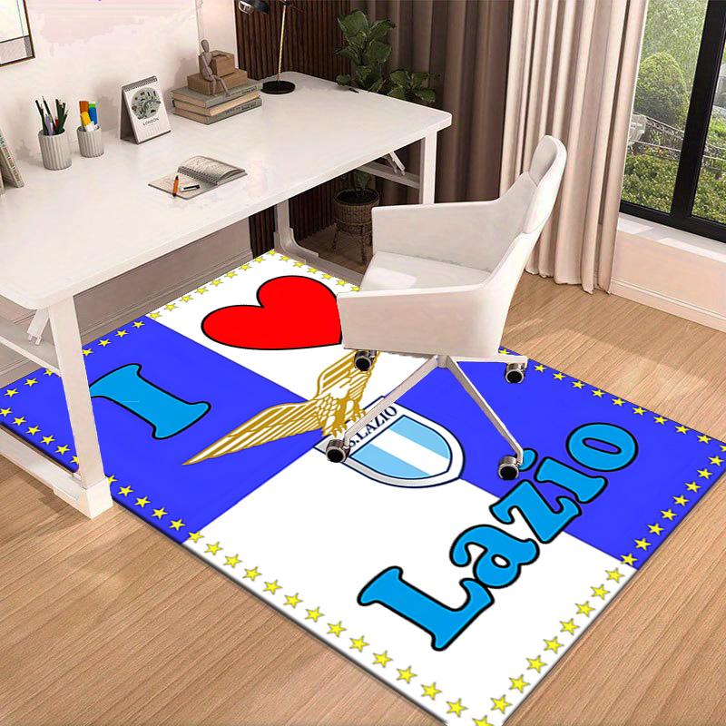 Lazio Football Club Emblem Area Rug Office rug, Chair Rug, Decor Carpet Livingroom bedroom Mat, Large Size Fan gifts Christmas gifts