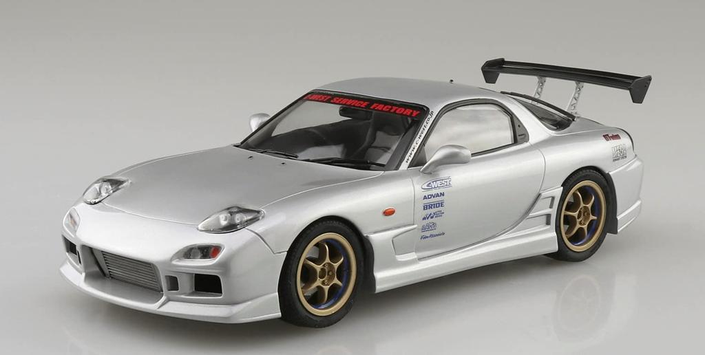 Aoshima Bunka Kyozai The Tuned Car Series Mazda FD3S 1999 Plastic Model 1/24 No.69 C-WEST RX-7
