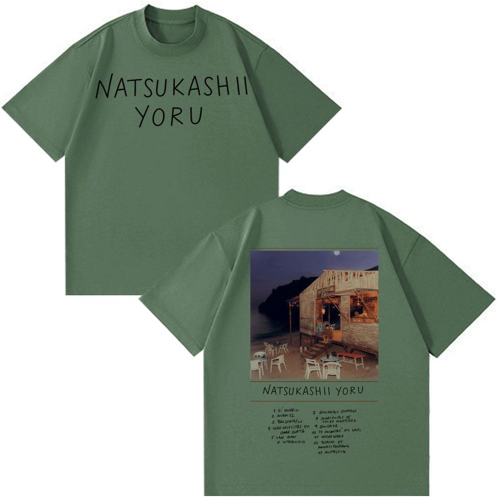 Fashion Oversized Tees Rapper SAIKO Natsukashii Yoru Album 2025 Merch T-shirt Men's Women Cotton T-shirts Couple Style Clothing