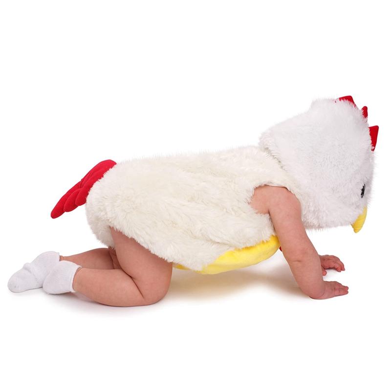 Kleinkind-Baby-Strampler im süßen Huhn-Stil, ärmellos, mit Kapuze