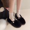 Cotton Shoes, Single Shoes, Women's Shoes, Versatile Plush Shoes, Ladyshoes Outside, Evening Wind, French Small Man, Gentle Height Increase and Warmth