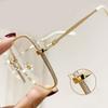 Big Square Myopia Glasses Women Men Metal Frame Prescription Eyewear 0 to -6 0 Diopter Large Size Fashion Eyeglasses