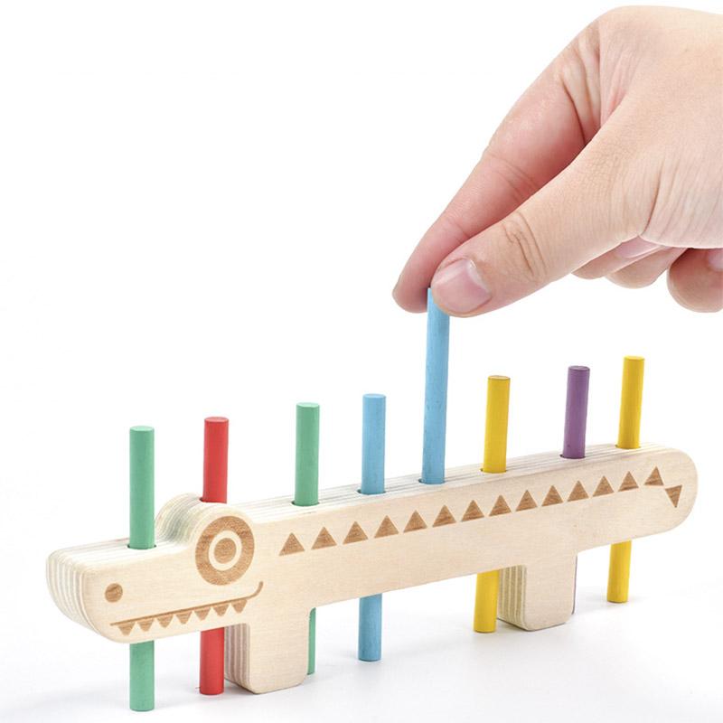 Montessori Wooden Toy Color Matching Games Puzzle Learning Set Fine Movement Training Math Educational Toys For Chilren Kids