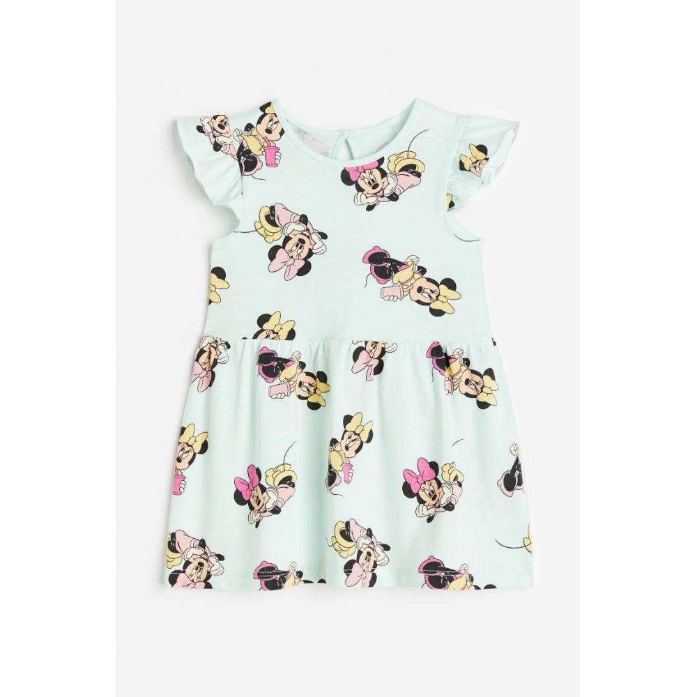 

Платье с воланами с принтом HM Мятно-зеленый Минни Маус