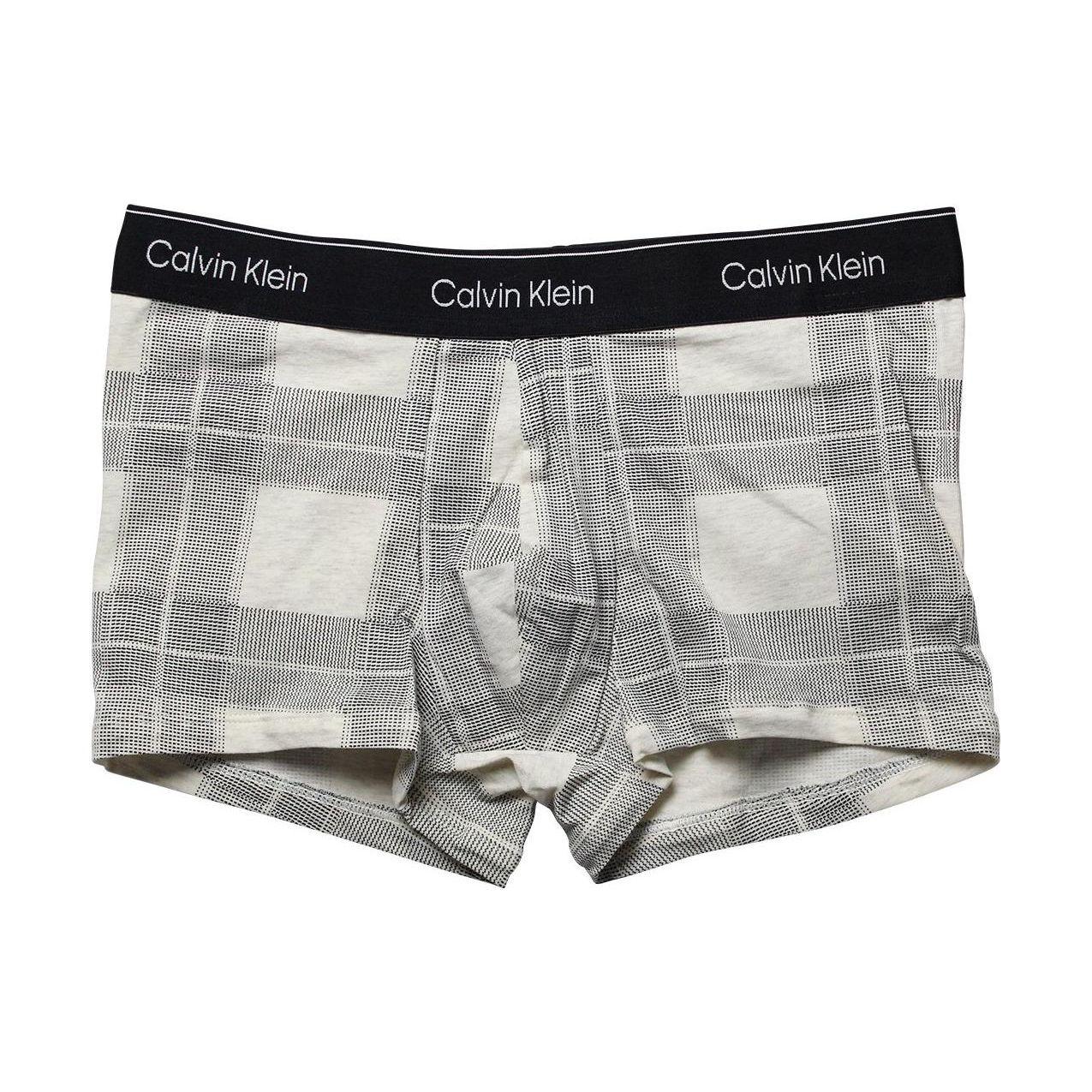 

Calvin Klein Мужские боксеры с принтом в клетку и буквенным принтом, низ, серые, NB3359-100, SS23 L