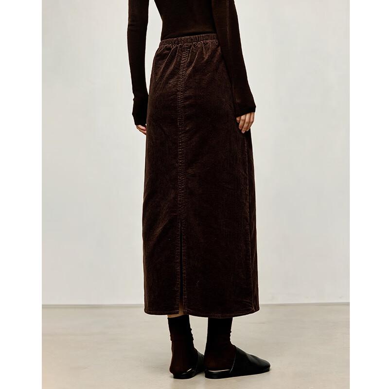 Wudao Women's Vintage High-Waisted Slit Midi Skirt