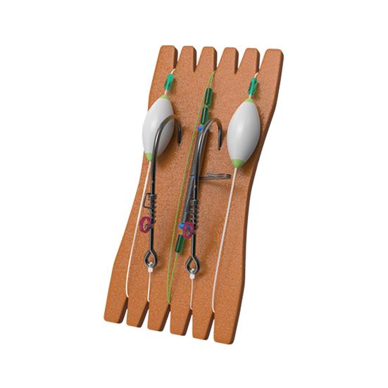 

2 комплекта рыболовных снастей с крючком для фиксации живых креветок из прочной углеродистой стали S