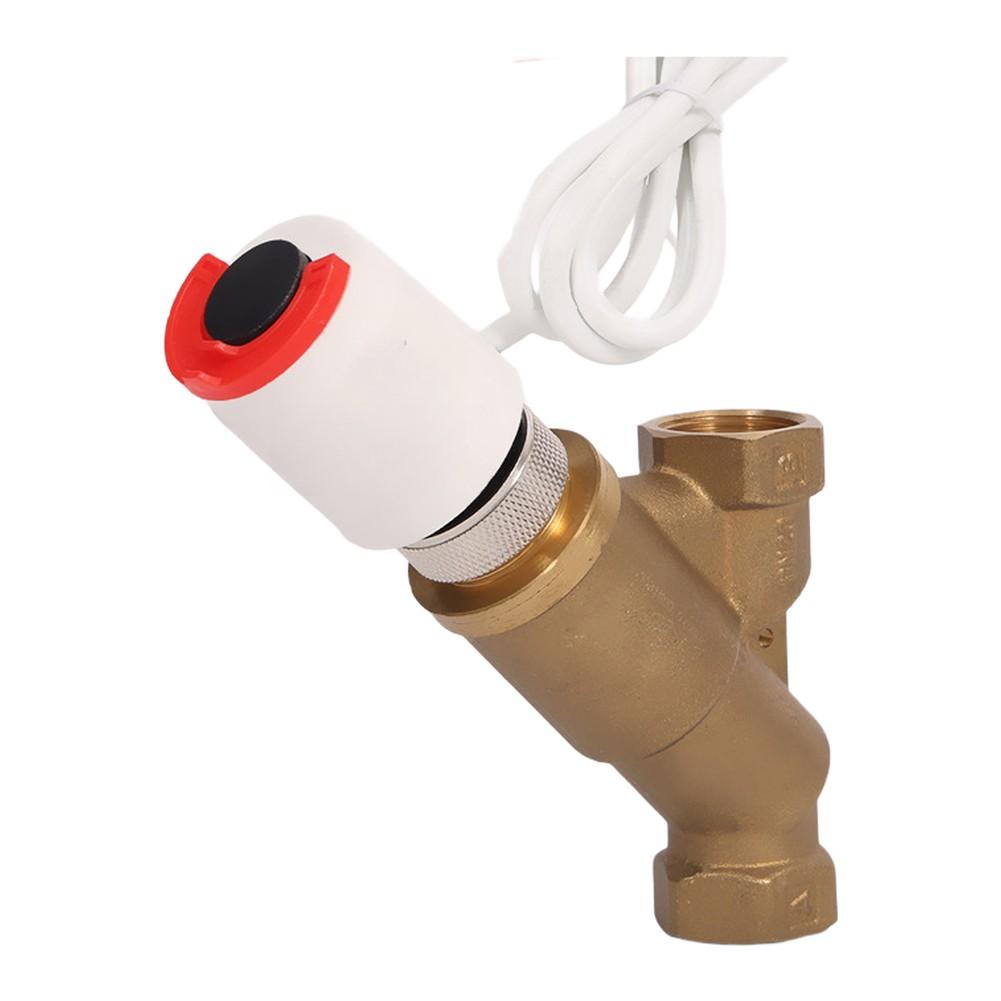 1pc Brass Electric Dynamic Balancing Two-way Valve Normally Closed Solenoid Valve For Heating Systems Easy Installation