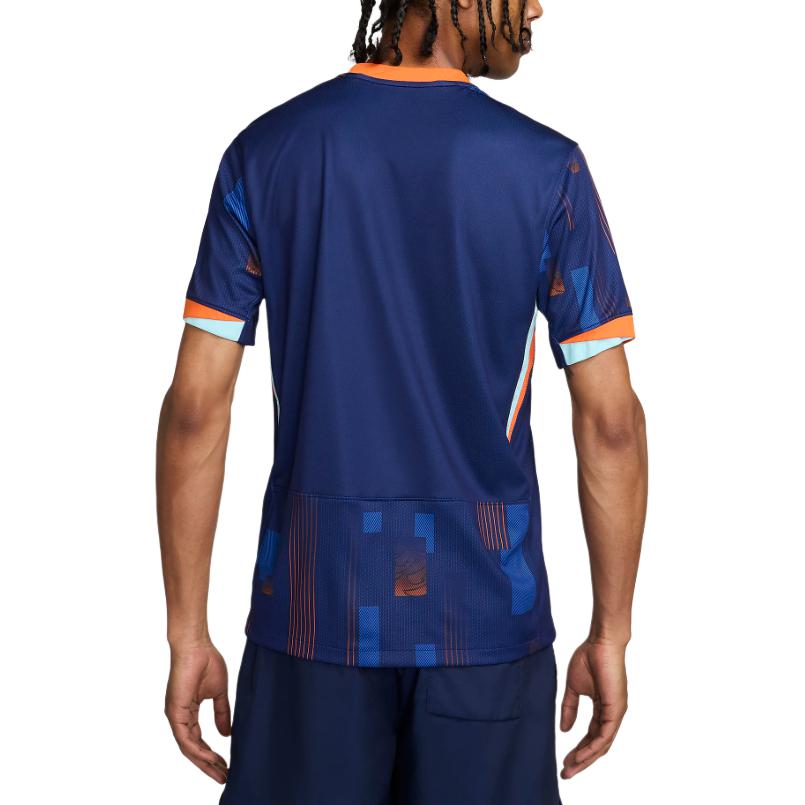 Nike Embroidered Logo Print Straight Fit Short Sleeve Soccer Shirt Men Tops Dark-Blue FJ1260-492