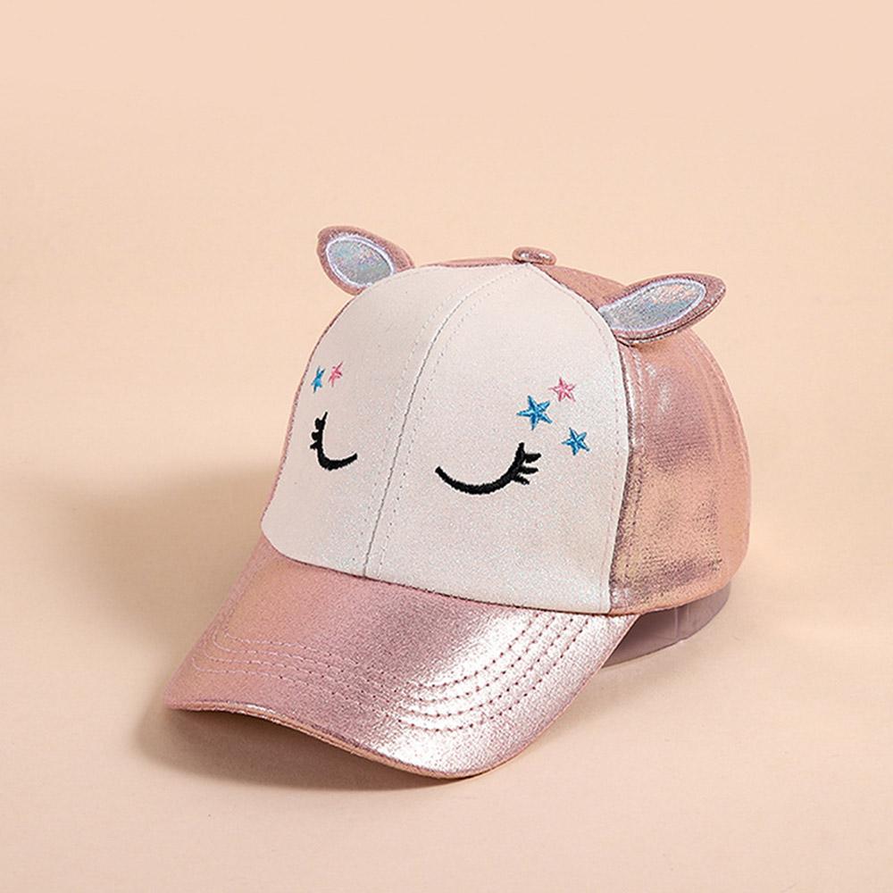 

Korean Cat Embroidery Girls Baseball Cap Cartoon Sequins Casual Children s Sun Hat Baseball Cap For Kids 4-12 Years 50-54cm
