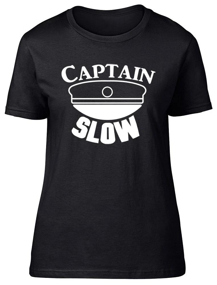 Captain Slow Funny Ladies Womens Fitted T-Shirt S