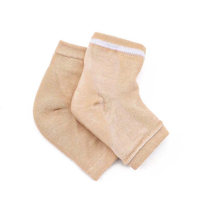 1Pair Silicone Feet Pads for Heel Moisturizing Socks Open Toe Socks Cracked Foot Toeless Heel Repair Dry Hard Cracked Feet