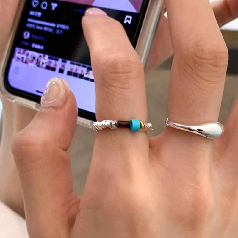 Trendy Korean Style Geometric Copper Ring For Women Elegant Simple Design Unique Fashion Statement