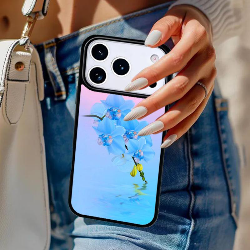 Orchid Flowers Colorful soft Phone Case For iPhone 17 Air 14 15 13 12 Max Cover For Apple 16e 11 Pro Max Plus Coque