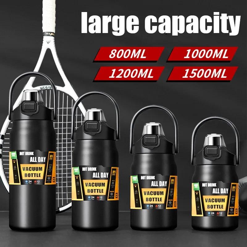 Sticlă termo din oțel inoxidabil de 1500 ml Termo portabil Sticlă termică de mare capacitate Pahar termos Baloane cu vid în aer liber