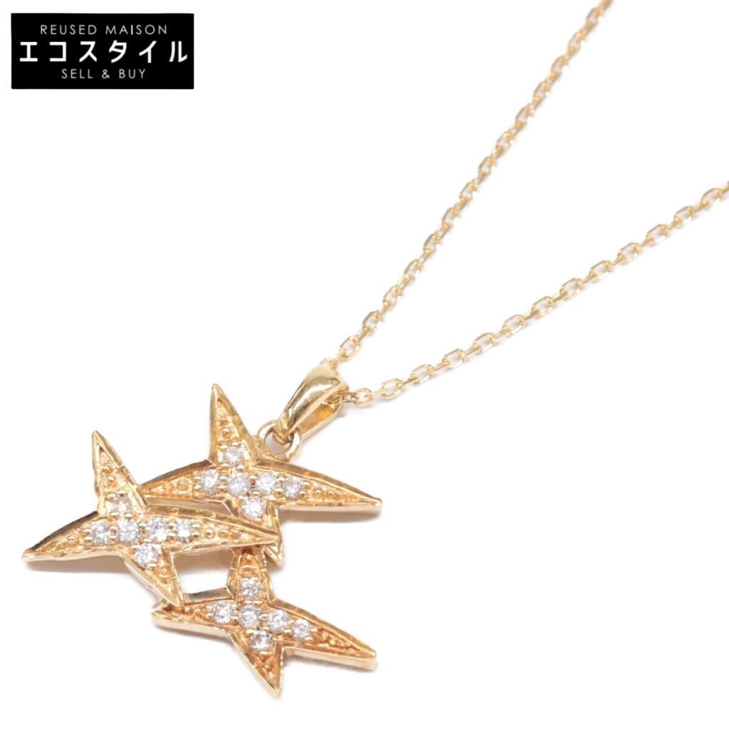MAUBOUSSIN 750 Diamond Etoile Star Necklace Yellow GoldUsed