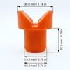 Heavy-Duty V-Clamps | Suitable for MFT Workbench, 19/20mm Hole Size, Plastic Fixing Clamps for Round and Square Parts