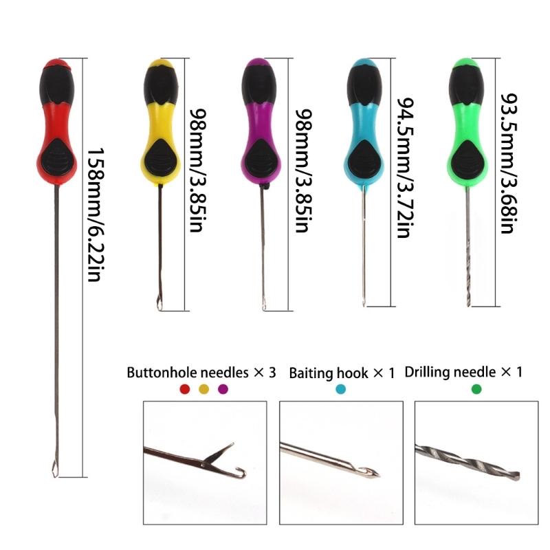 Baiting Drill Lure Rigging Needle Hook 5pcs Boilie Needle Fishing Baiting Needle Fishing Equipment Accessory Portable