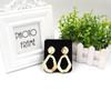 Korean Minimalist Retro Twisted Resin Long Stud Earrings for Women