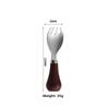 304 Stainless Steel Wooden Handle Spoon Standing Wood Handle Fork New Kids Soup Spoon  Kitchen Tool