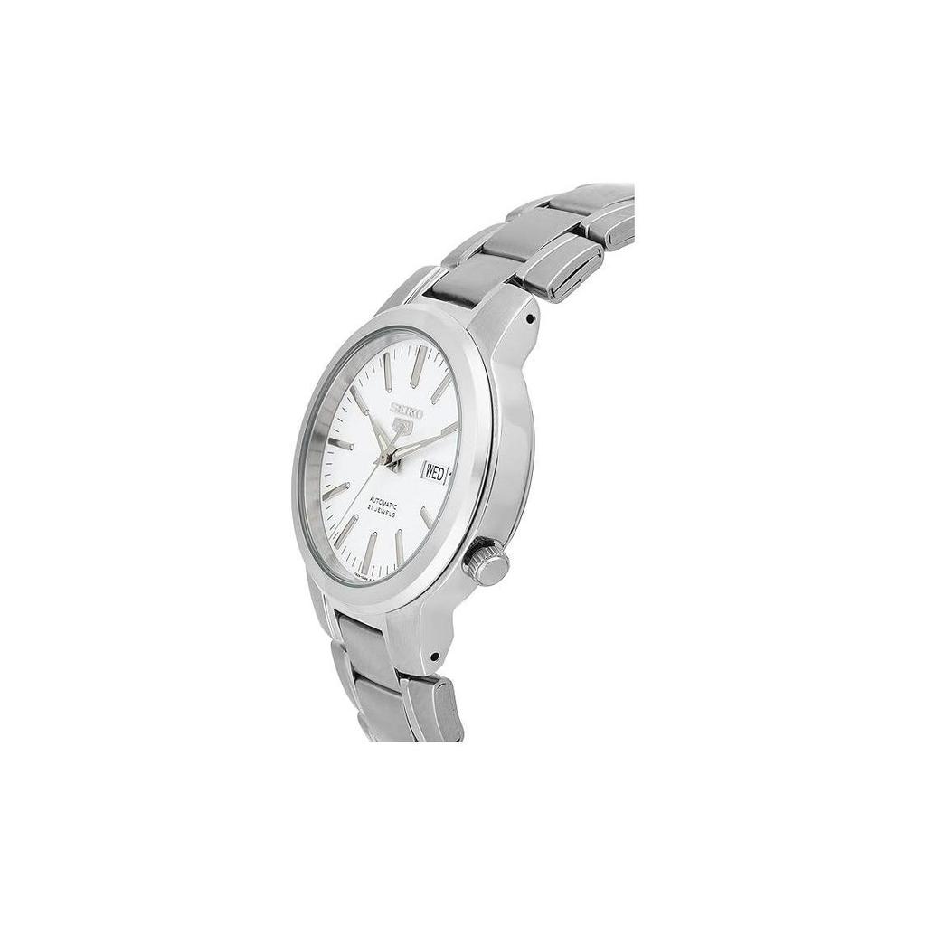 Seiko 5 Mechanical Movement Stainless Steel Strap Watch Men's Watches White Dial SNKA01K1 SNKA01K1