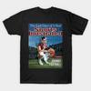 Camiseta Preta Estampada Masculina Johnny Manziel Caminhando Nos Sapatos Estampa em Papel de Transferência Sem Corte Camiseta de Algodão