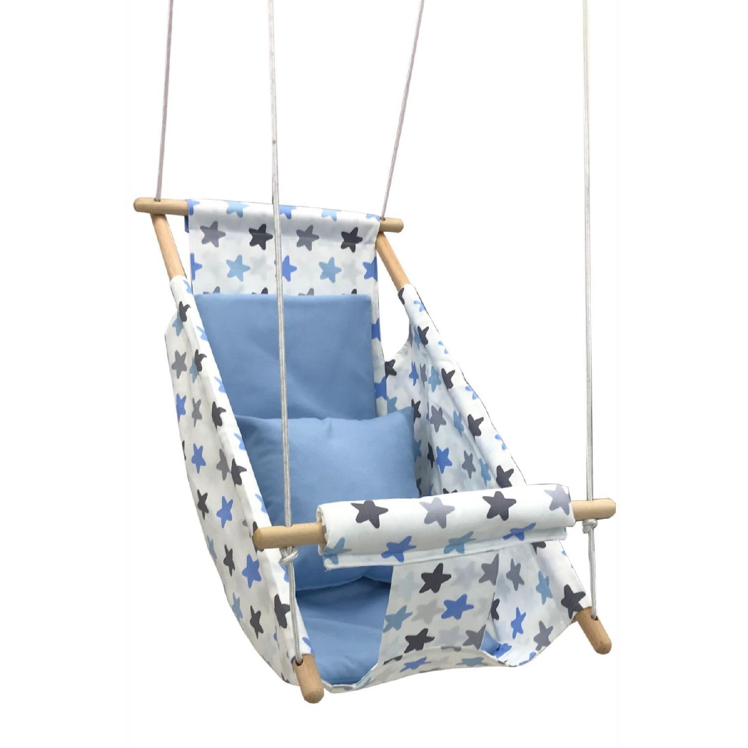 

Gray-blue Star Blue Combination Sleep Swing