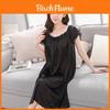Vestido de Dormir Feminino Plus Size de Seda de Gelo com Tecido Respirável para Conforto em Casa