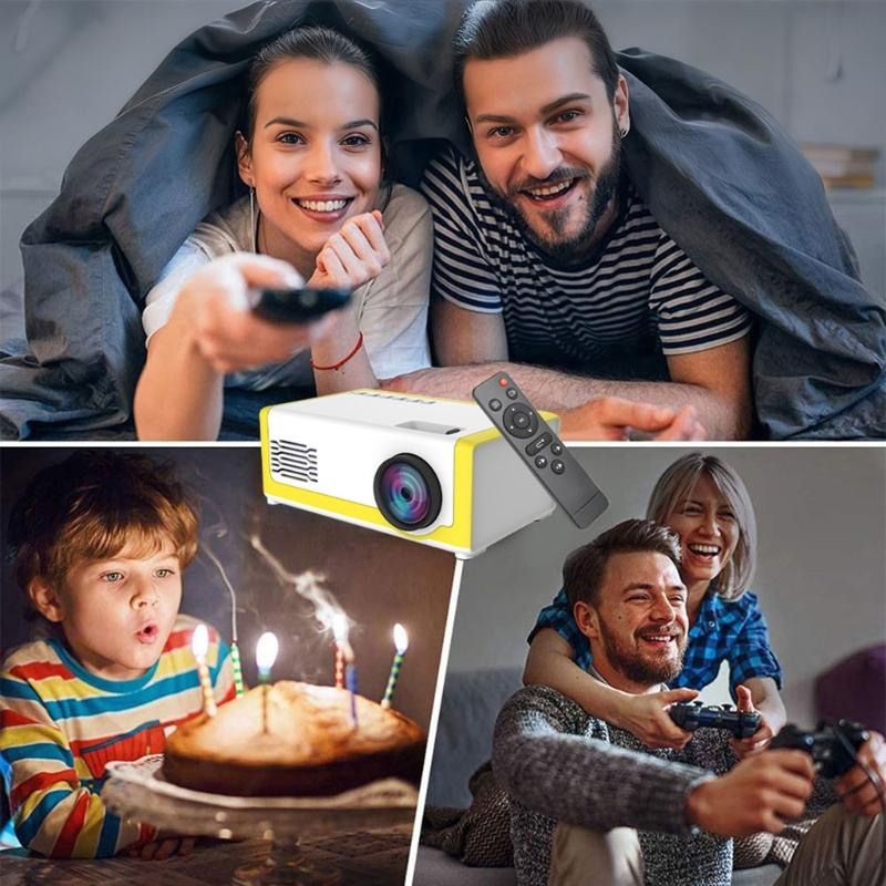 Portable Home Theater Projector Big Screen 1080P Display Perfect For Students And Family Entertainment