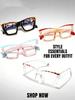Oversized Cat Eye Sunglasses Tortoiseshell Color Block Frame UV Protection Trendy Shades for Women & Y2K Fashion KJ091