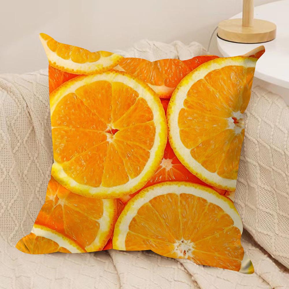 

Fresh Food Anime Health Cushion Cover Silky Short Plush DoubleSided Printed Pillow Case for Sofa All Seasons Home Decor Gift 40x40cm16x16in