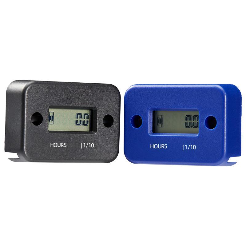 1 Set Motorcycle Engine Working Hour Meter Inductive Timer Lcd Display Digital Time Gause For Atv Boat Moto Instrument