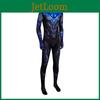 Costume Cosplay Nightwing dei Titani con Materiale Spandex per Halloween e Spettacoli Teatrali