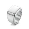 Jewelry INS Simple Wind Stainless Steel Smooth Surface Men's Finger Ring Ring Old Silver