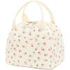 Cute Corduroy Lunch Bag Strawberry Pattern Insulated Design Picnic Tote Bags Large Capacity Reusable Food Pouch for Work Travel