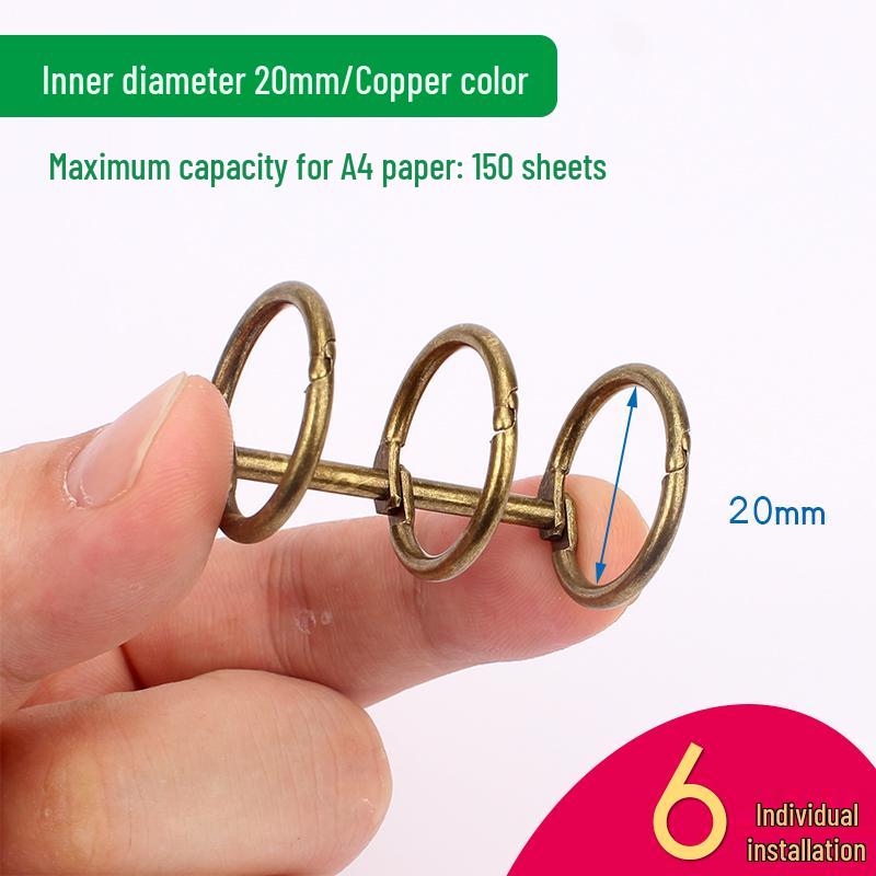 Six-Hole Metal Binder Rings - Multi-Hole Loose Leaf Binding Clip