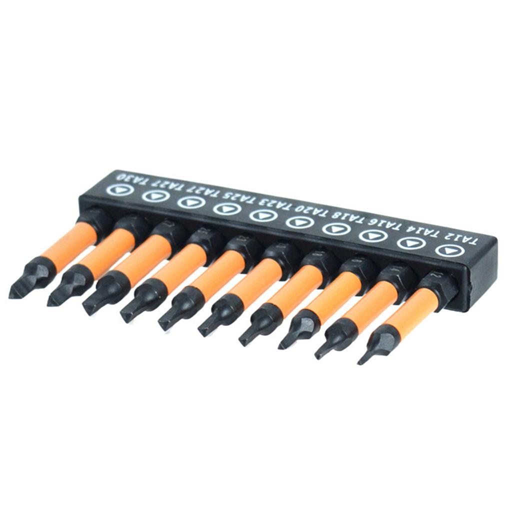 10 Stück Ergonomischer Schraubendreher Dreikantbit Rutschfestes Design für Präzises Arbeiten Geeignet für Vielfältige Anwendungen