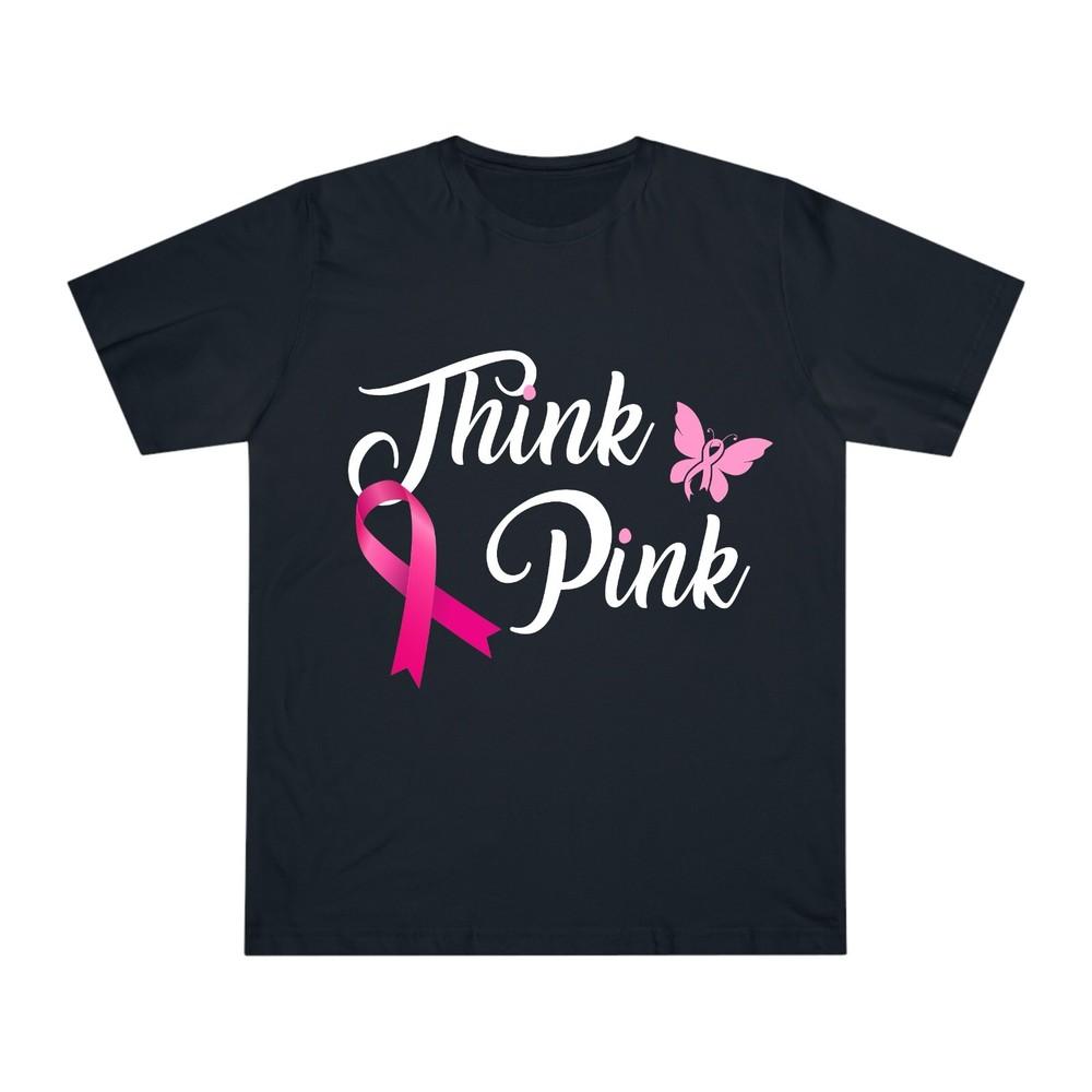 Think Pink Breast Cancer Tshirt Breast Cancer Awareness Tshirt Pink Ribbon Top S
