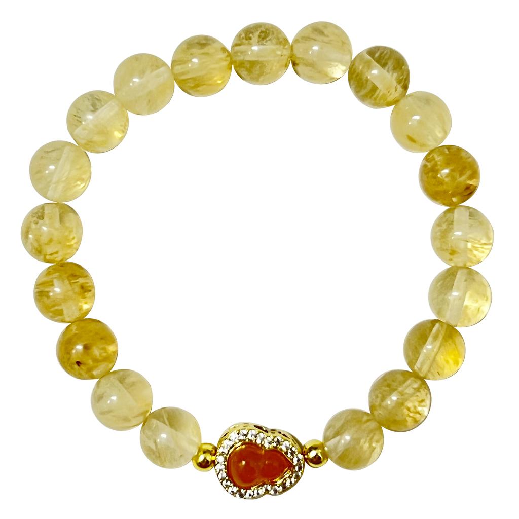 Chalcedony Beaded Bracelets for Women 8mm Round Beads Natural Stone Bracelet Handmade Stretch Bangle DIY Jewelry Gifts
