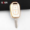 2 Buttons Tpu Key Case Cover Holder Keychain For Renault Duster Dokker Logan Stepway Clio 5 Ss2 For Dacia Sandero Stepway Logan