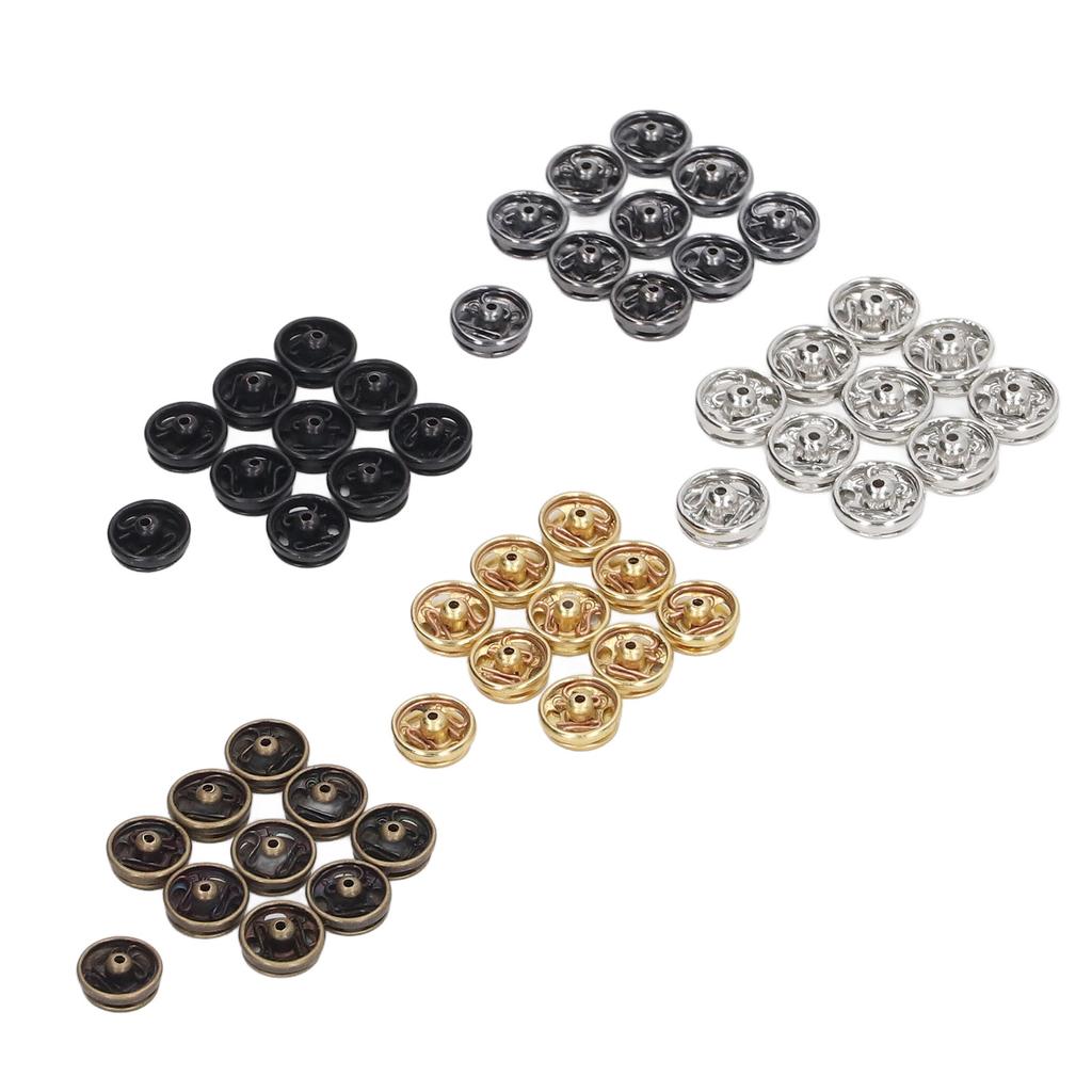 100pcs 5mm Mini Snap Buttons Fasteners 5 Colors Rust Prevention Light Weight Miniature Snap Buttons Doll for Women Men