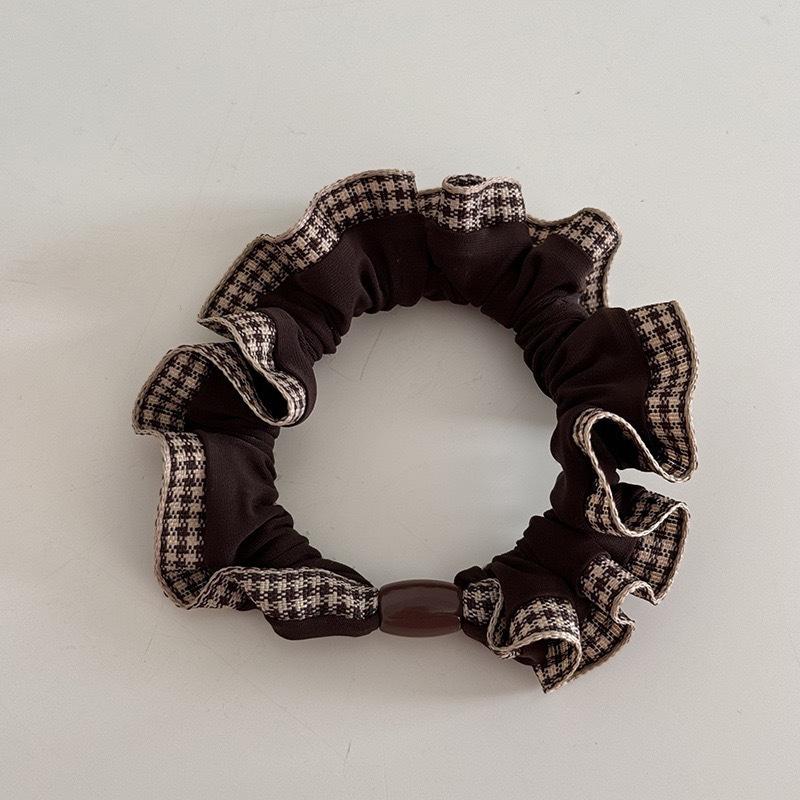 7Pcs 2026 New Korean Version Coffee Colored Lace Headband Women Sweet Maruko Head Rope Love Girl Versatile Hair Accessories