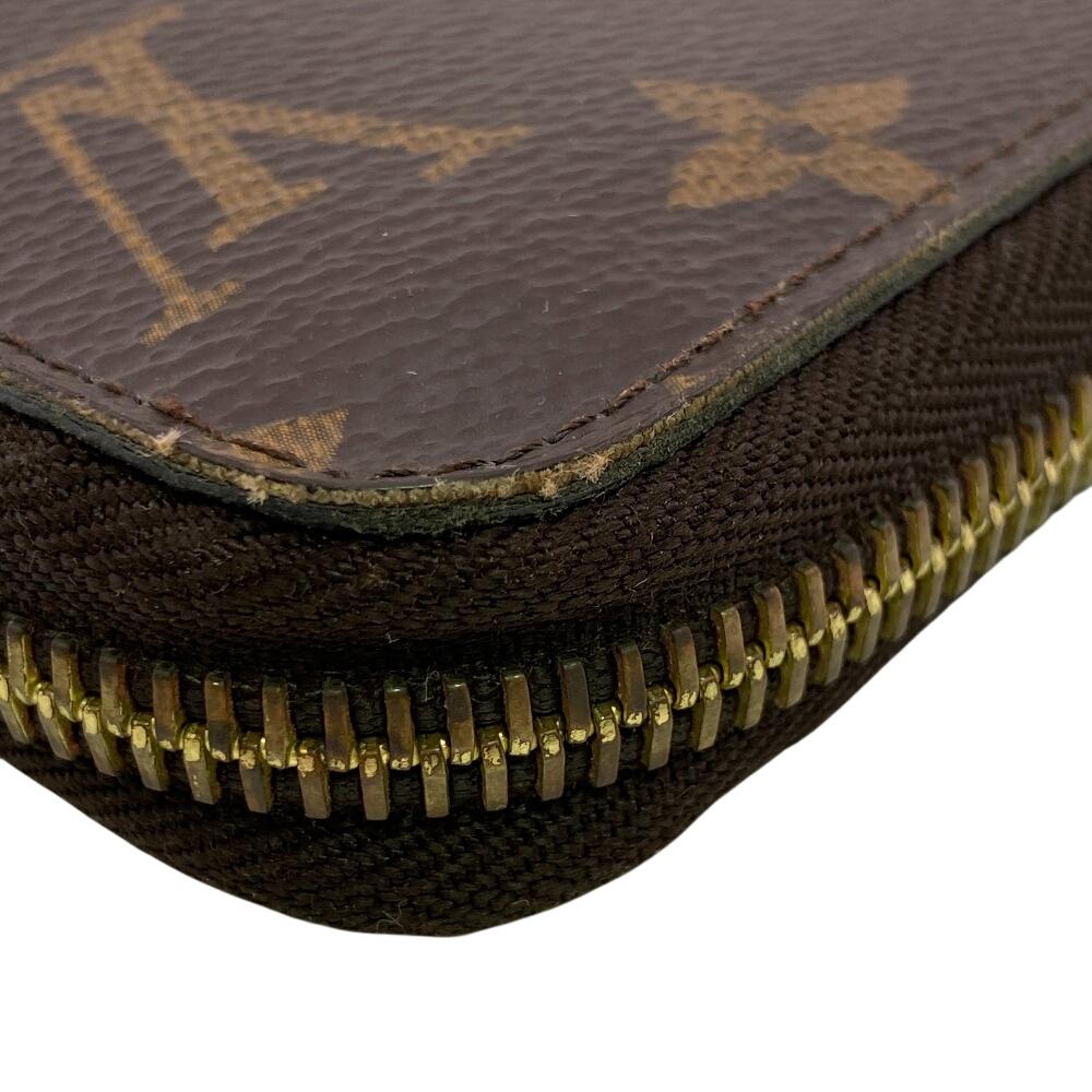 LOUIS VUITTON M42616 Zip Around Monogram leather Zippy wallet Purse Brown leather Used