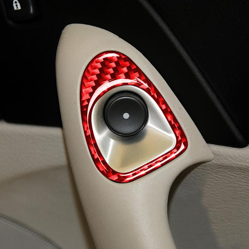 For Chevrolet Corvette C6 2005-2007 4PCS Real Carbon Fiber Window Shift Interior Trim Sticker Car Interior