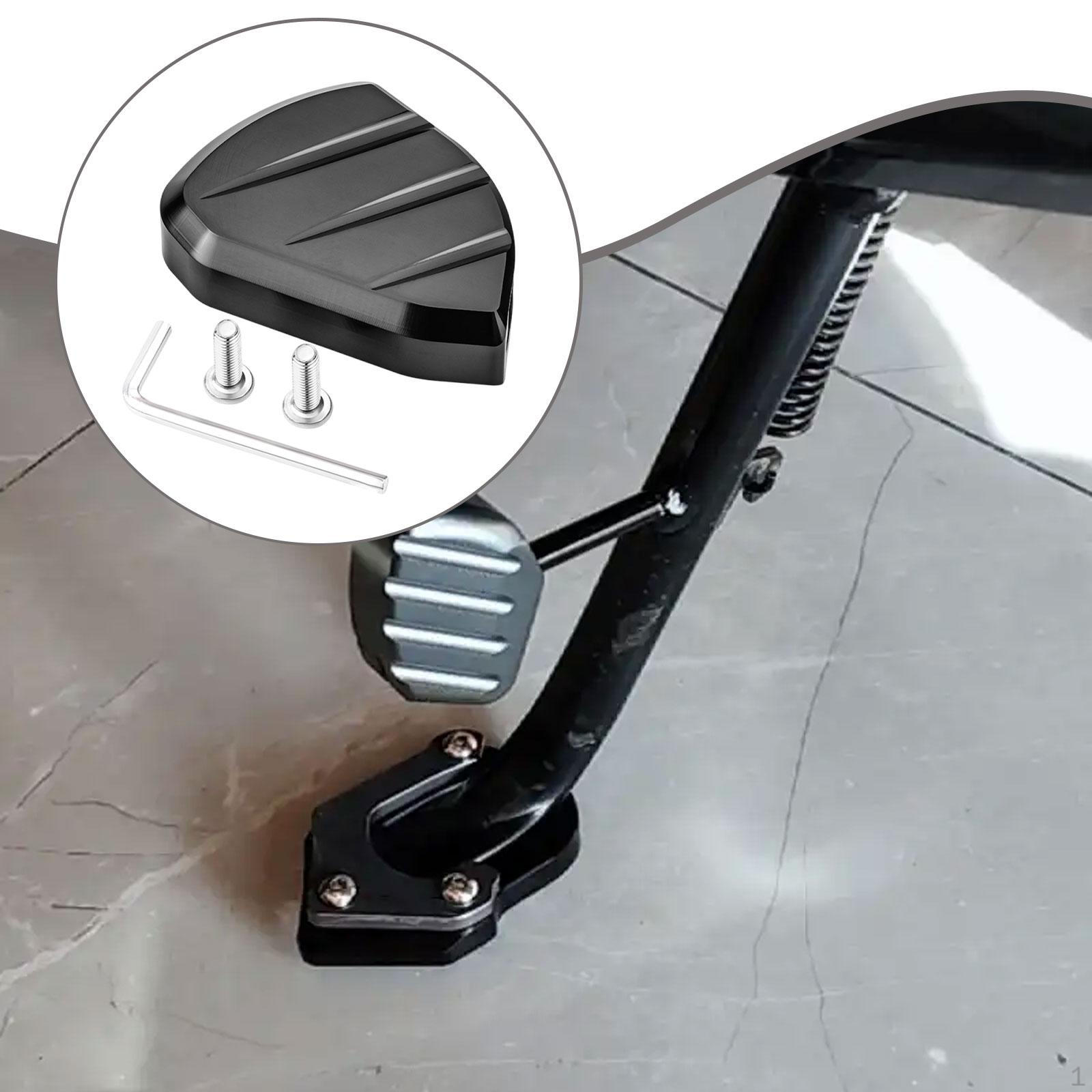 Aluminum Alloy Side Stand Extension, Motorcycle Accessory, Widening for 150 PCX160 Black