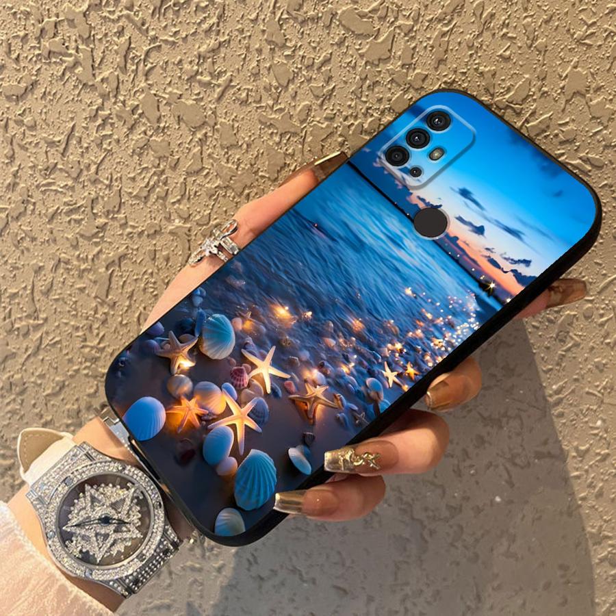 Case for Motorola Moto G71 G22 Edge40 G32 G53 G30 Edge 20 Pro 30 Lite G51 G73 G60s G52 G50 Phone Cover Ocean Scenery Pattern