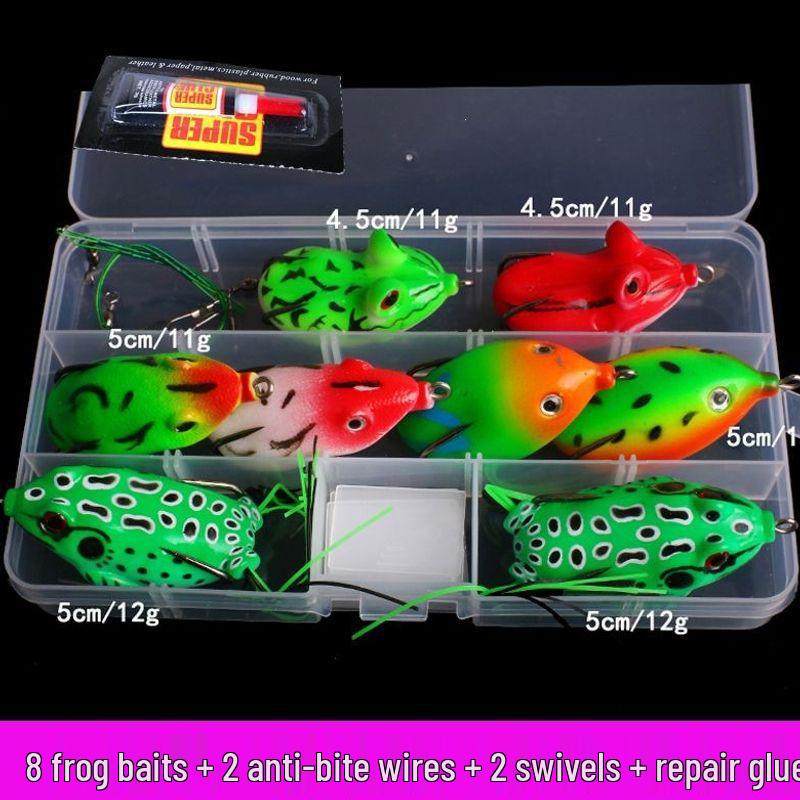 Schwimmende Froschköder Set: Weiche, Starke, Künstliche Froschköder mit Haken für Schwarzfisch