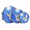 3 Pieces DoubleRow Tinkle Tambourine Peace Dove Design Double Row Percussion Instrument Easy